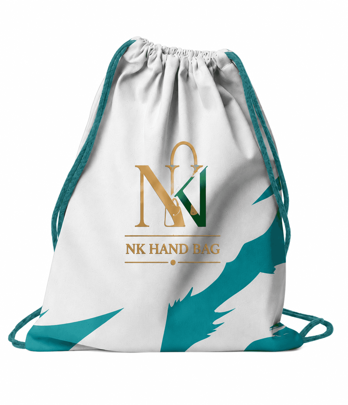 Teal Brush Potli Bag – image 1