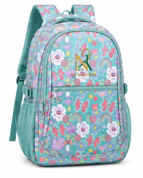 Mint Floral School Bag – image 1