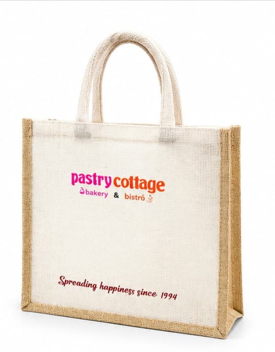 Pastry Cottage Jute Bag – image 1