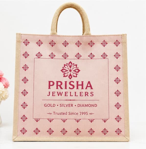 Prisha Jewellers Jute Bag – image 1