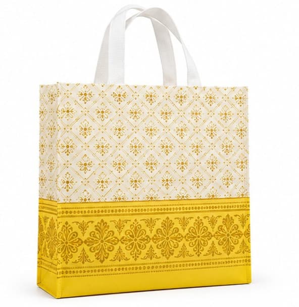 Golden Trellis Non-Woven Shopping Bag – image 1
