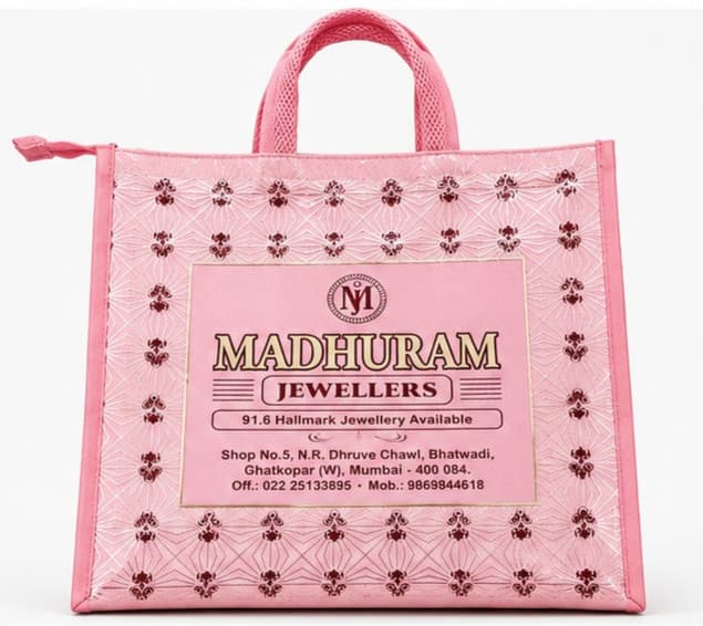 Madhuram Jewellers Patterned Shopping Bag – image 1