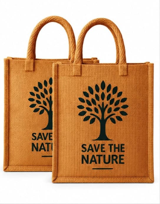 Save The Nature Jute Bag Duo – image 1