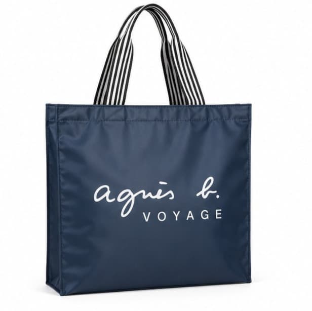 Agnès B. Voyage Nylon Tote — Navy – image 1