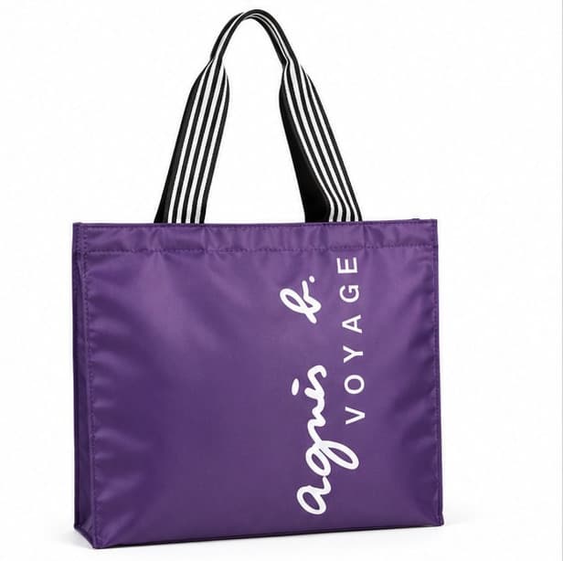 Agnès B. Voyage Nylon Tote — Purple – image 1