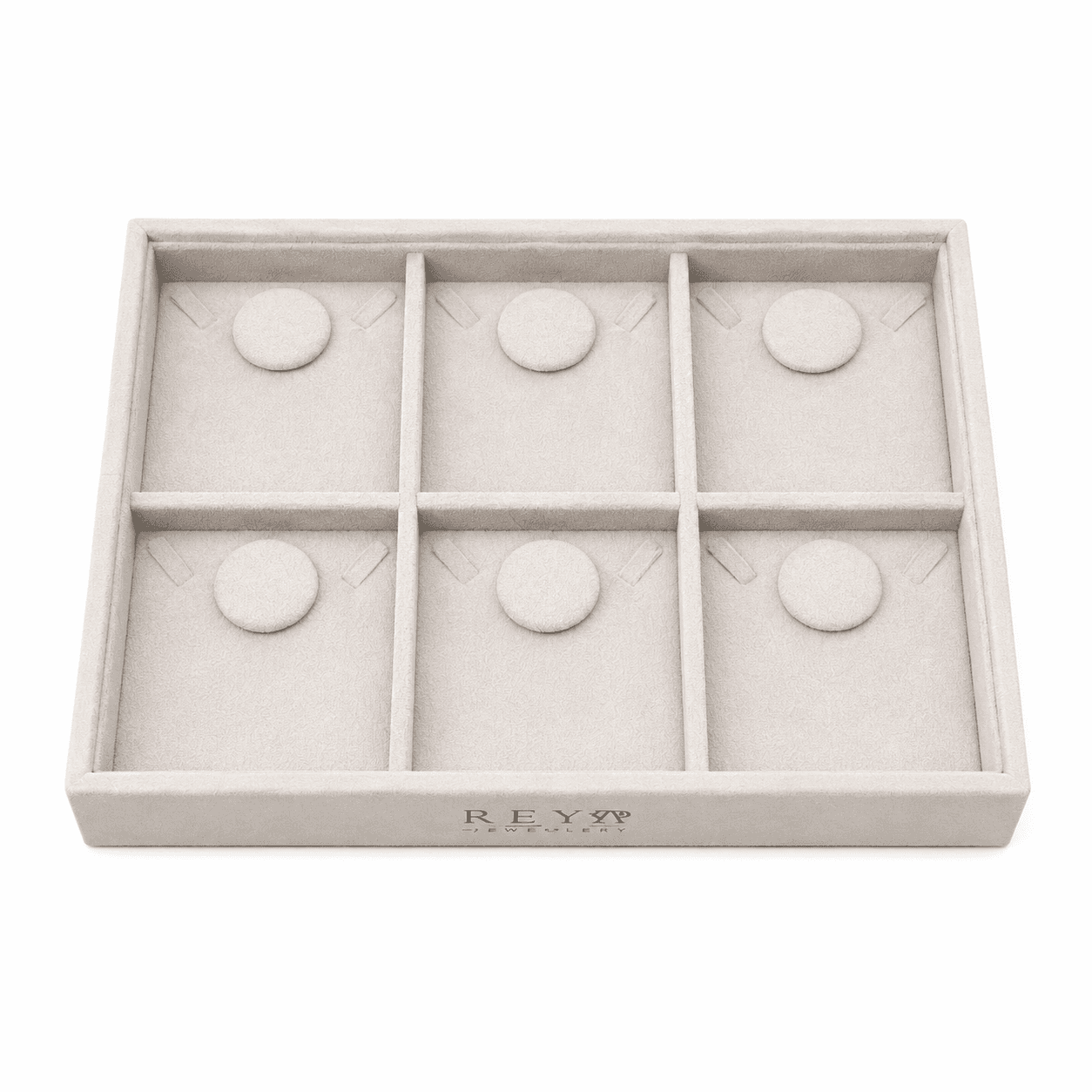 Ivory Six-Slot Ring Tray – image 1