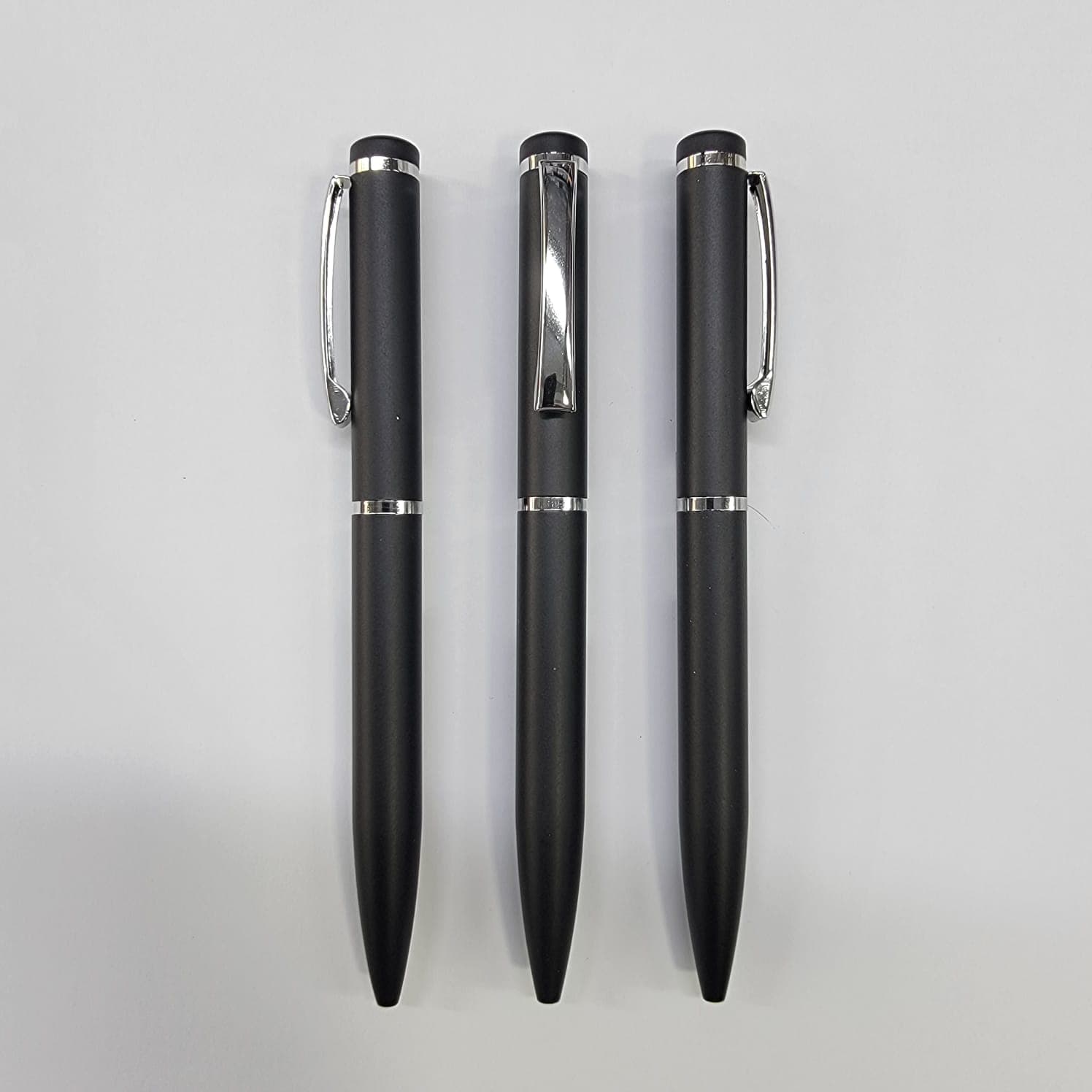 Gunmetal Loop-Clip Ballpoint Set – image 1